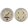 Antique Beige Quad Gauge Kit 3-3/8" Electrical - image 1
