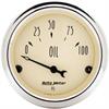 Antique Beige Oil Pressure Gauge 2-1/16" Electrical - image 1