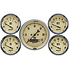 Antique Beige 5-Gauge Kit 3-3/8" Speedometer (120 mph, Manual Odometer) - image 1