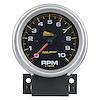 GAUGE TACH 3 3/4 10K RPM 2 / 4 CYLINDER BLACK PRO-CYCLE - image 1