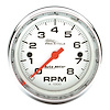 GAUGE TACH 2 5/8 8K RPM 2/4 CYLINDER WHITE PRO-CYCLE - image 1