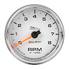 GAUGE TACH 2 5/8 8K RPM 2/4 CYLINDER WHITE PRO-CYCLE - image 1