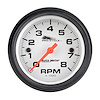 GAUGE TACH 2 5/8 8K RPM 2/4 CYLINDER WHITE PRO-CYCLE - image 1