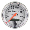 GAUGE SPEEDO 3 3/4 120 MPH ELEC SILVER PRO-CYCLE