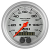 GAUGE SPEEDOMETER 3 3/8 120MPH GPS MARINE SILVER