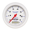 Pro-Comp White Phantom Marine Tachometer With Hourmeter Diameter: 3-3/8" - image 1