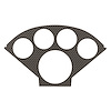 Dash Gauge Panel Faceplate 1955-56 Chevy Bel Air - image 1