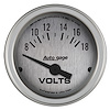 Auto Gage Silver Voltmeter 8-18 Volts - image 1