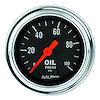 Traditional Chrome Oil Pressure Gauge 2-1/16" mechanical - image 1