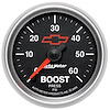 Officially Licensed Chevrolet Performance Boost Gauge 2-1/16" Mechanical (Full Sweep) - image 1