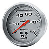 Silver Oil Pressure Gauge 2-5/8", liquid-filled - image 1