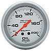 Silver Oil Pressure Gauge 2-5/8", liquid-filled - image 1