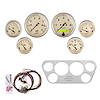 6-Gauge Direct-Fit Dash Kit 1953-1955 Ford Truck - Antique Beige Series - Polished Panel