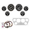 6-Gauge Direct-Fit Dash Kit 1953-1955 Ford Truck - Old Tyme Black Series - Polished Panel - image 1