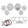 6-Gauge Direct-Fit Dash Kit 1953-1955 Ford Truck - Old Tyme White Series - Polished Panel - image 1