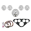 5-Gauge Direct-Fit Dash Kit 1955-1959 Chevy Truck - Old Tyme White Series - Black Panel - image 1