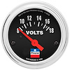 Officially-Licensed Mopar Classic Voltmeter Gauge 2 1/16 in. Electrical (Short Sweep) - 8-18 Volts - image 1