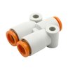 AIR LINE Y-FITTING 3 WAY 1/4 OD QUICK DISCONNECT - image 2