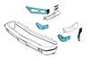 105-8964-S Front Bumper Bracket Set, 64 Ford Galaxie - image 3