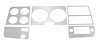460-4078-1B Dash Bezel Trim Brushed Aluminum 78-80 Chevy GMC C/K Trucks Blazer Jimmy Suburban w/o AC - image 1