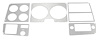 460-4078-1BAC Dash Bezel Trim Brushed Aluminum 78-80 Chevy GMC C/K Trucks Blazer Jimmy Suburban w/ AC - image 1