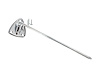 646-4573-3C Sun Visor Bracket Chrome 73-79 F100 F150 F250 F350, 78-79 Bronco - image 1