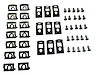 66-67 Dodge Plymouth B Body and 68 B Body Early Exc Charger Windshield Molding Clip Set - image 1