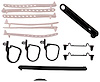 70 Dodge Plymouth E Body Underhood Strap Kit - image 1