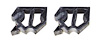 J-5076 Hood Side Bumpes LH/RH Pair 66 Chevelle El Camino - image 1