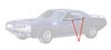 K-MN1472 Door & Quarter Top Edge Molding Set (4pcs Anodized Aluminum) 70-74 Plymouth Barracuda (Coupe) - image 2