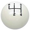 W-183A White Shift Ball for 4-Speed Hurst Shifter [3/8 in. Thread] - image 1