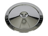 W-244 Air Cleaner Lid, Triple Chrome Open Element, 66-69 Chevy II Nova; 66-69 Chevelle El Camino; 67-69 Camaro - image 1
