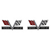 W-411 Fender Emblems, 396 Turbo-Jet Flag, 65-67 Camaro Chevelle El Camino Impala (Sold as a Pair) - image 1