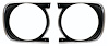 Headlamp Bezels 1968 Camaro Standard - image 1