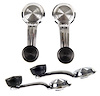 W-929 Window Crank Set, Front & Rear, Correct with Casting Number (Black Knob), 69 Camaro - image 1