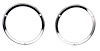 X145-4063-3P Headlamp Bezels Chrome LH/RH Pair 63 Chevy C/K Trucks - image 1