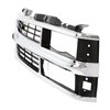 Grille Shell for Select 1994-1999 GM C/K Trucks, Suburban, Blazer, Tahoe w/Composite Headlights [Chrome/Gray] - image 2