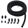 FTI PERFORMANCE COOLER LINE KIT FOR FTCM7B COOLER COMPLETE 15 -6 BRAIDED LINE 2X 1/2 PIPE-6 FITTINGS - image 1