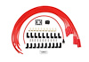 8mm SuperStock Spiral Wire Set Straight Spark Plug Boots