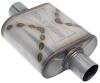 Race Venom Muffler, 2.500 in. Diameter, Center Inlet/Center Outlet