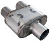 Race Venom "Angry Housewife" Muffler, 3 in. Diameter, Single Inlet/Dual Outlet
