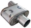 Race Venom "Angry Housewife" Muffler, 2.500 in. Diameter, Offset Inlet/Center Outlet