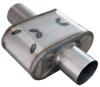 Race Venom "Angry Housewife" Muffler, 3 in. Diameter, Center Inlet/Center Outlet
