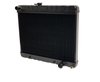 2-Row Aluminum Direct Fit Radiator with Transmission Cooler for 1966-1967 Pontiac GTO [Black]