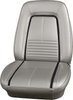 AA67GCD0010211G 67 CAMARO FRONT BUCKETS DELUXE - WHITE W/ BLK ACCENT - image 1