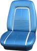 AA67GCD0010339G 67 CAMARO FRT BUCKETS DELUXE BRIGHT BLUE W/ WHT ACCENT - image 1