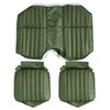 AA71GCDC040443G 71 CAMARO DELUXE CLOTH REAR SEAT UPHOL - GRN/BLK S&P/GREEN - image 1
