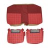 AA79GCSC040547G 79 CAMARO STD CLOTH REAR SEAT UPHOL - CARMINE PLAID/CARMINE - image 1