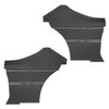 DO69GH00046100G 69 CHEVELLE/MALIBU HARDTOP REAR PANELS - BLACK - image 1