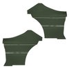 DO69GH00046469G 69 CHEVELLE/MALIBU HARDTOP REAR PANELS - DARK MET. GREEN - image 1